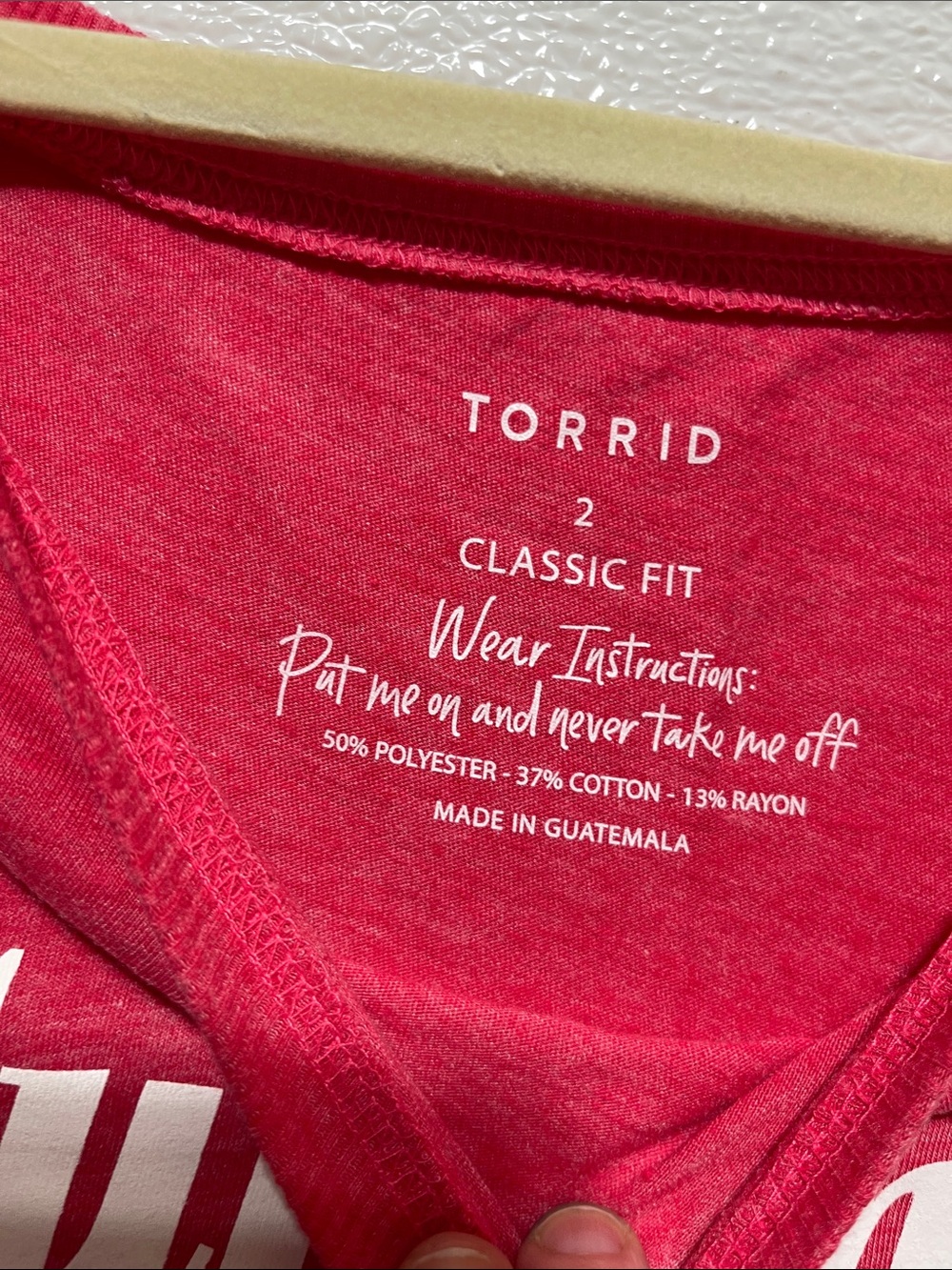 torrid Raspberry Pink Graphic Tank Top with White Script - Picture 2 of 3